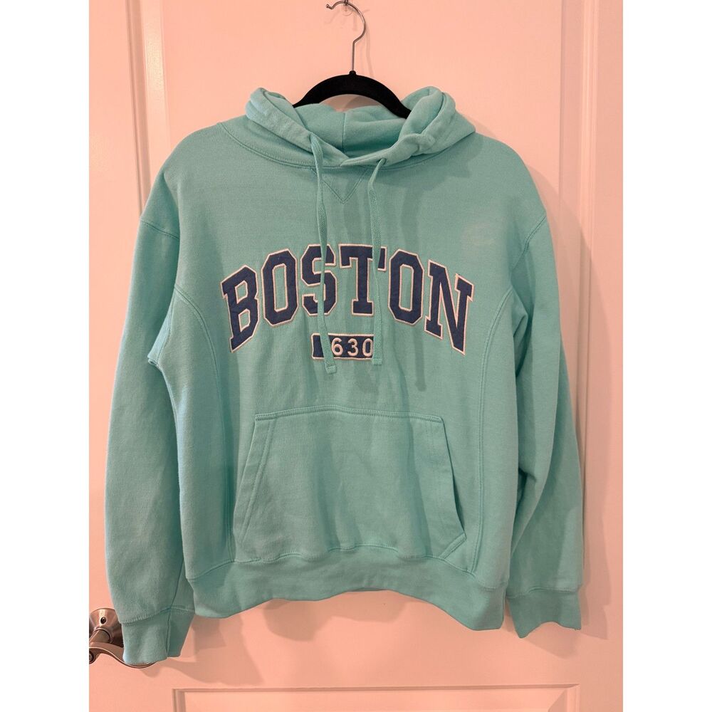 New England Collections Boston 1630 Aqua Collegiate Hoodie Women’s Small